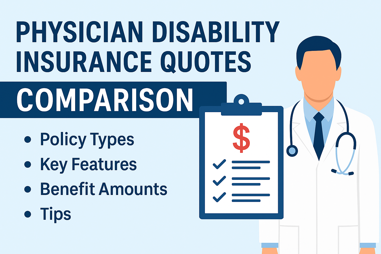 Physician Disability Insurance Quotes Comparison (2025 Guide)